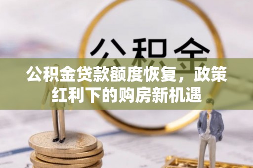 耿马公积金贷款额度恢复，政策红利下的购房新机遇