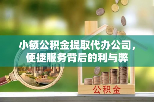 耿马小额公积金提取代办公司，便捷服务背后的利与弊