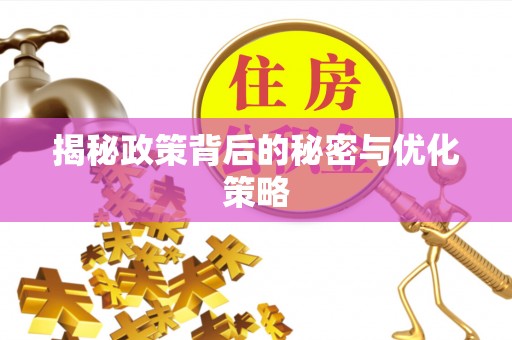 耿马揭秘政策背后的秘密与优化策略