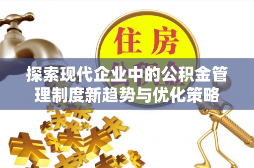 耿马探索现代企业中的公积金管理制度新趋势与优化策略