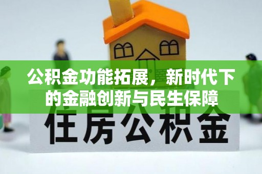 耿马公积金功能拓展，新时代下的金融创新与民生保障