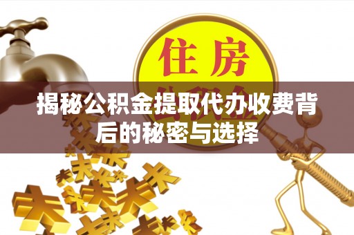 耿马揭秘公积金提取代办收费背后的秘密与选择