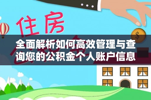耿马全面解析如何高效管理与查询您的公积金个人账户信息