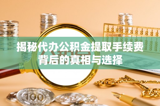 耿马揭秘代办公积金提取手续费背后的真相与选择