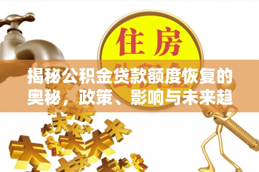 耿马揭秘公积金贷款额度恢复的奥秘，政策、影响与未来趋势