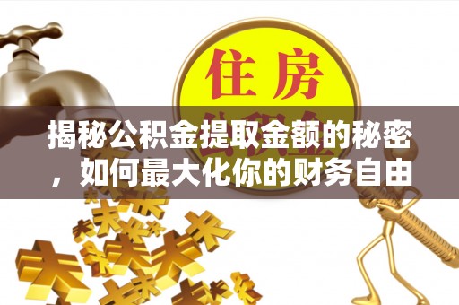 耿马揭秘公积金提取金额的秘密，如何最大化你的财务自由
