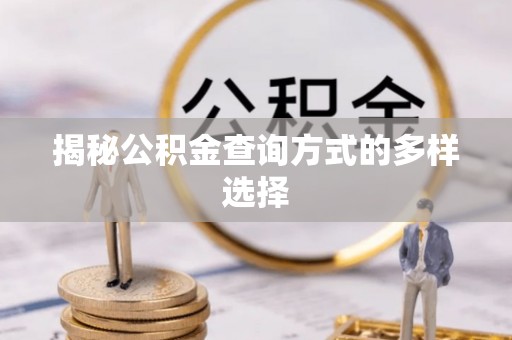耿马揭秘公积金查询方式的多样选择