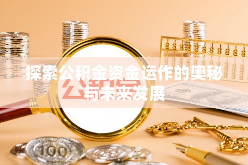 耿马探索公积金资金运作的奥秘与未来发展