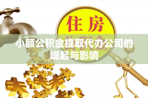 耿马小额公积金提取代办公司的崛起与影响