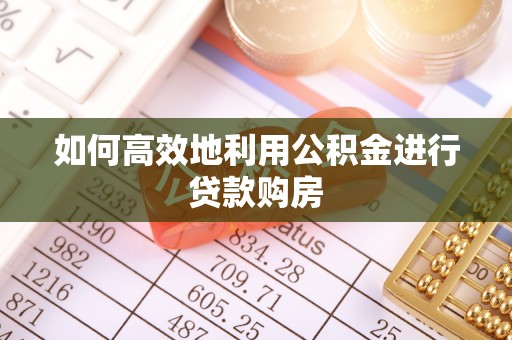 耿马如何高效地利用公积金进行贷款购房
